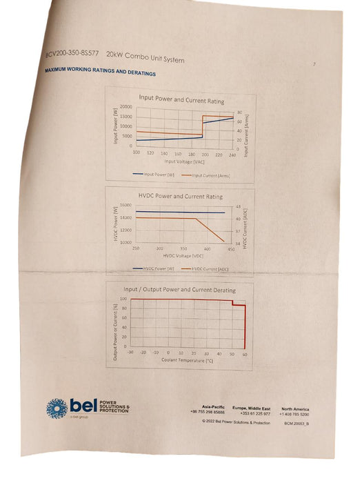 BEL POWER SOLUTIONS BCV200-350-8S577 / BCV200-350-8 20kW INVERTER/CHARGER NSFS