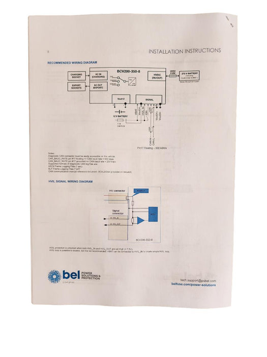 BEL POWER SOLUTIONS BCV200-350-8S577 / BCV200-350-8 20kW INVERTER/CHARGER NSFS