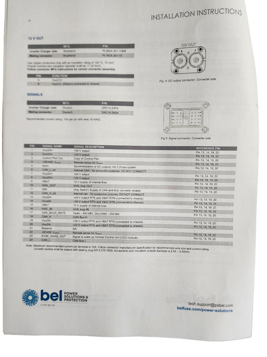 BEL POWER SOLUTIONS BCV200-350-8S577 / BCV200-350-8 20kW INVERTER/CHARGER NSFS