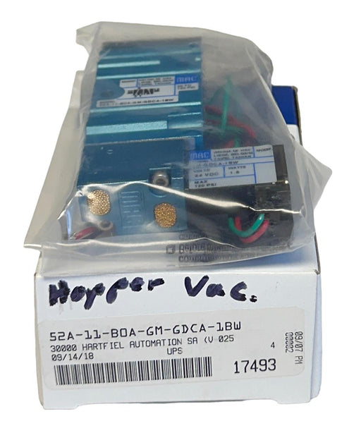 NEW MAC 52A-11-BOA-GM-GDCA-1BW SOLENOID VALVE 20-120PSI 24VDC 1.8W NSMP