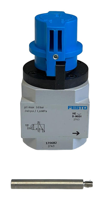 NEW FESTO HE-D-MIDI / 170682 ON/OFF SHUTOFF VALVE 16BAR 240PSI 1.6MPa NSMP