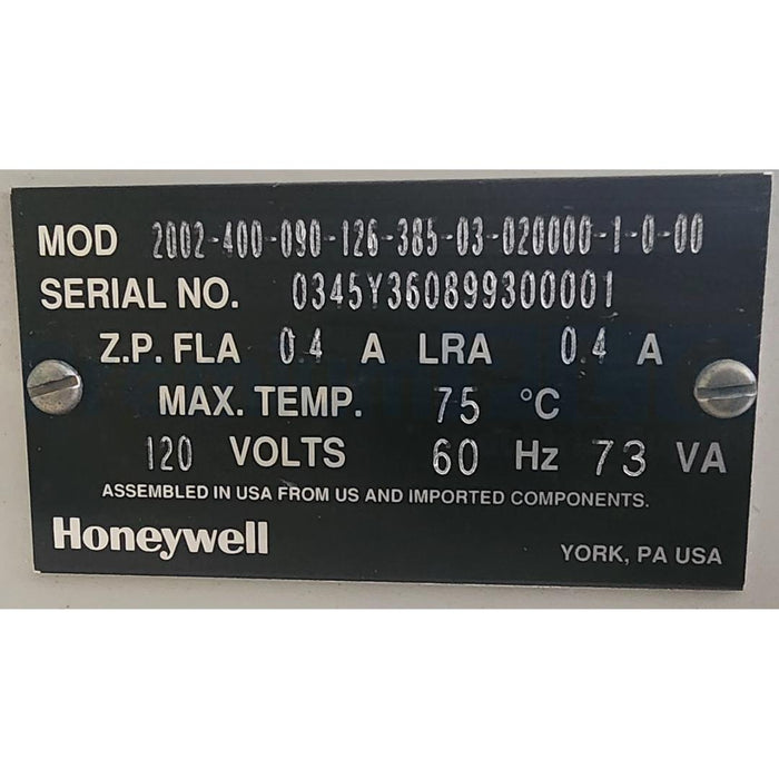 RPR. HONEYWELL HercuLine 2000 ACTUATOR: 2002-400-090-126-385-03-020000-1-0-00