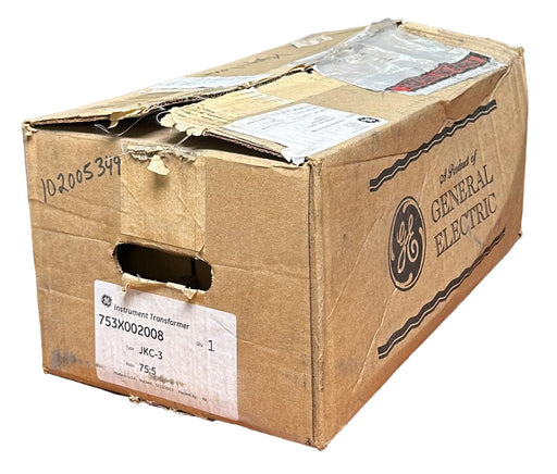 NEW GENERAL ELECTRIC 753X002008 INSTRUMENT TRANSFORMER JKC-3 / JKC3 75:5 RATIO