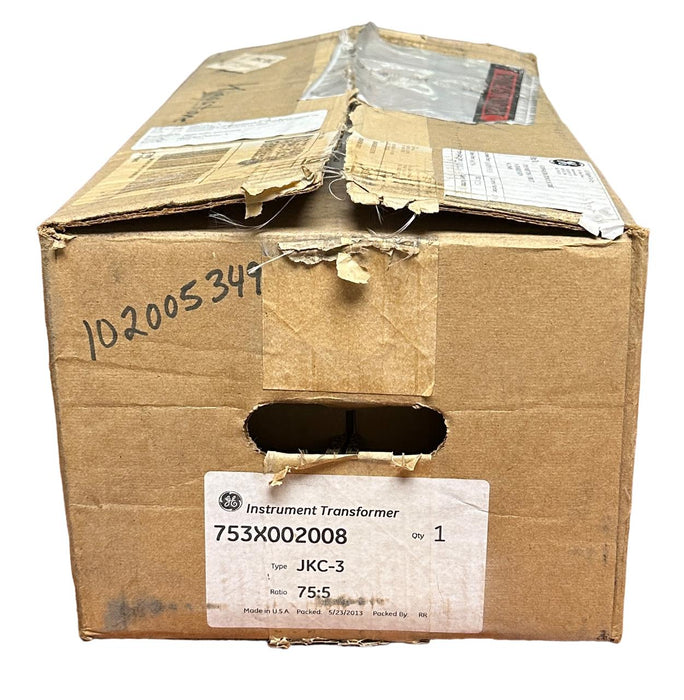 NEW GENERAL ELECTRIC 753X002008 INSTRUMENT TRANSFORMER JKC-3 / JKC3 75:5 RATIO