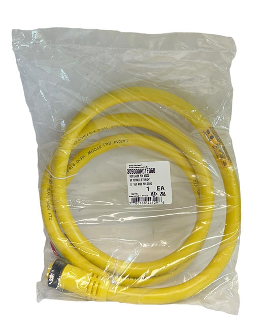 NEW WOODHEAD BRAD HARRISON 309000A01F060 6' 16/9 AWG PVC CORDSET 9P 47002 NSMP