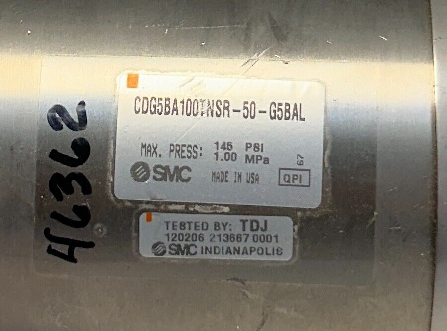 NEW SMC CDG5BA100TNSR-50-G5BAL / CDG5BA100TNSR50G5BAL CYLINDER W/ SWITCH NSNP