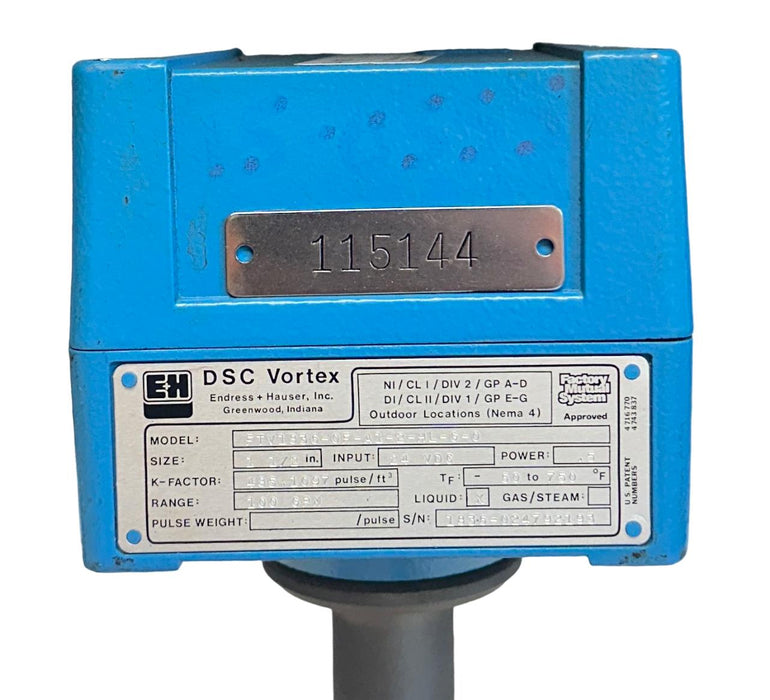 ENDRESS+HAUSER FTV1836-0F-A1-2-HL-G-0 / FTV18360FA12HLG0 FLOW METER 1-1/2'' USNP