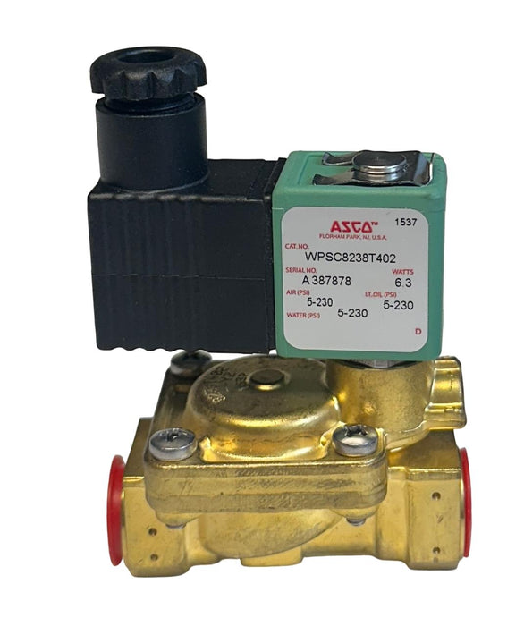 NEW ASCO WPSC8238T402 RedHat SOLENOID VALVE 6.3W 5-230PSI 110/120V COIL NSNP