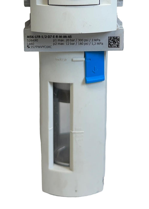 NEW FESTO MS6-LFR-1/2-D7-E-R-M-A4-AS / 526490 AIR FILTER REGULATOR 1.2-2MPa NSNP