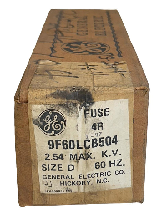 NEW SEALED GENERAL ELECTRIC 9F60LCB504 4R FUSES 2.54kV MAX SIZE D 60Hz NSFS