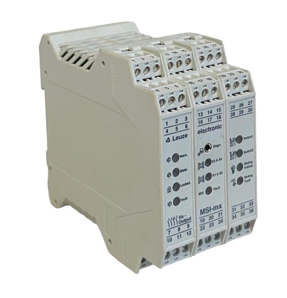 LEUZE MSI-mx/Rx / 549905 LUMIFLEX MSI AODP SAFETY INTERFACE RELAY 24VDC USNP