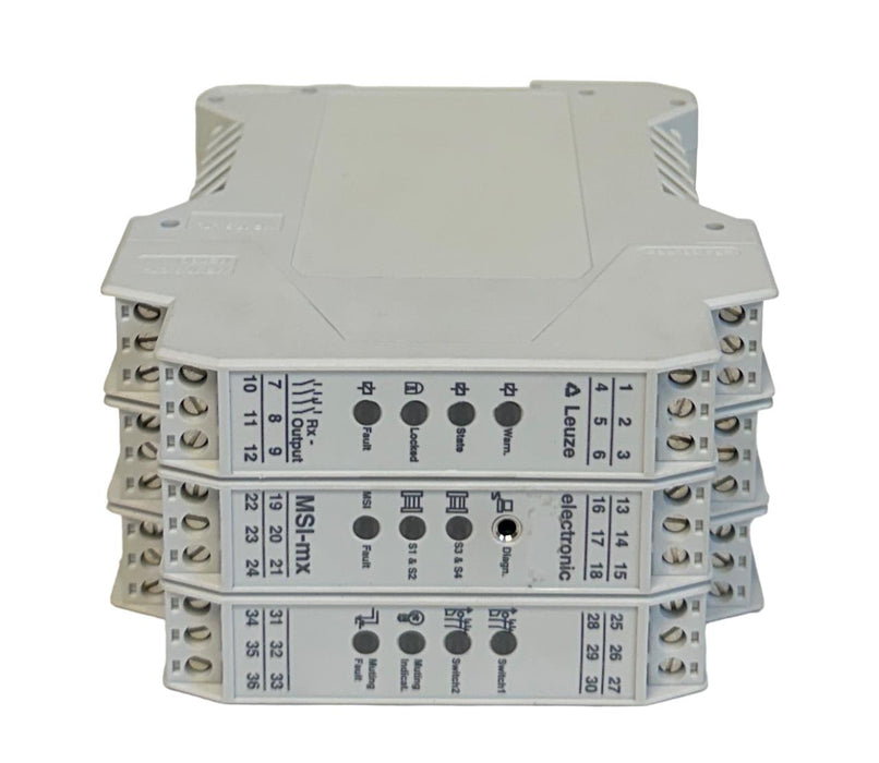 LEUZE MSI-mx/Rx / 549905 LUMIFLEX MSI AODP SAFETY INTERFACE RELAY 24VDC USNP