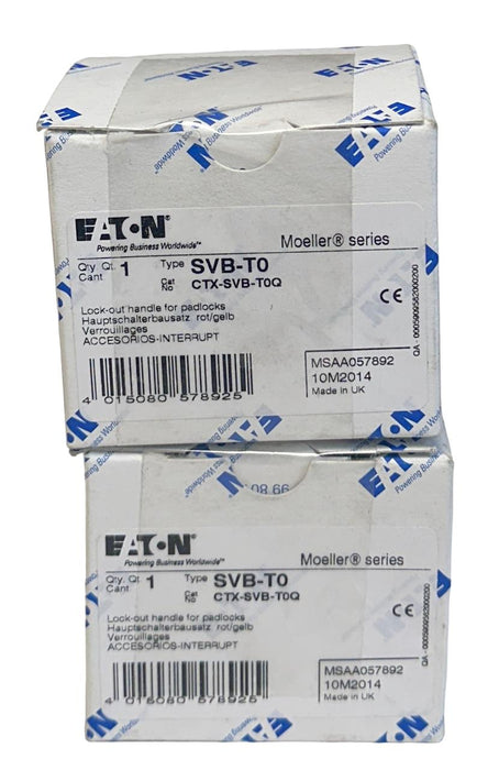 2 EATON SVB-T0 / CTX-SVB-T0Q Moeller SERIES LOCK-OUT HANDLES FOR PADLOCKS NSMP