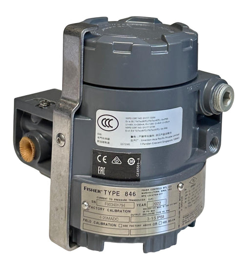 FISHER 846-738-110315 / 18B43993052 Electro-Pneumatic TRANSDUCER TYPE 846 NSMP