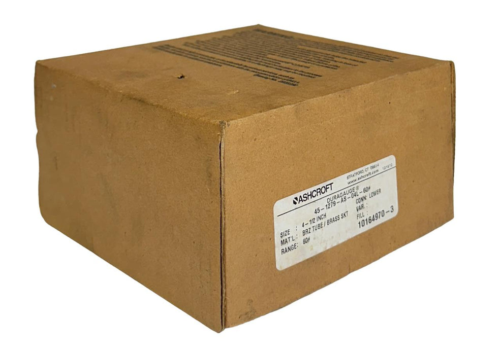 ASHCROFT 45-1279-AS-04L-60# / 451279AS04L60 DURAGAUGE PRESSURE GAUGE 60PSI NSMP