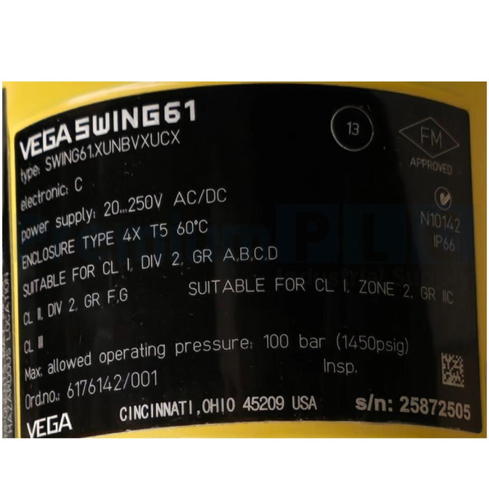 NEW VEGA VEGASWING 61 SWING61.XUNBVXUCX VIBRATING LIQUID LEVEL SWITCH 6176142/00
