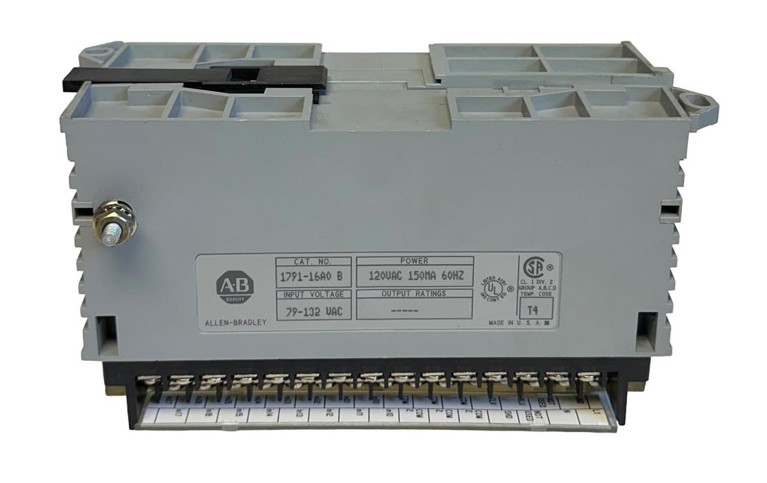 ALLEN BRADLEY 1791-16A0 /B BLOCK I/O INPUT MODULE 16-PT 120VAC 179116AO REPAIRED