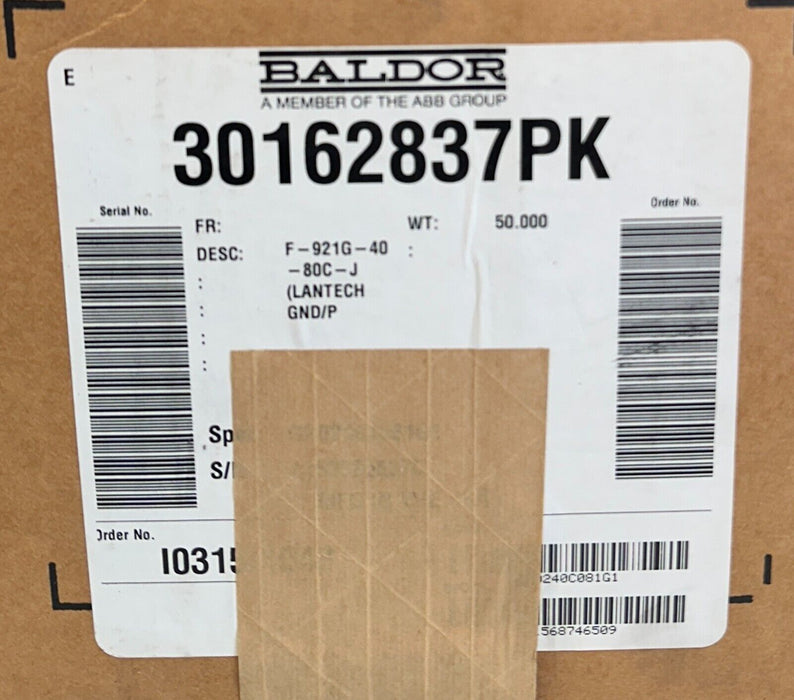 BALDOR ABB 30162837PK / GR0240C081G1 GEARBOX REDUCER 40:1 RATIO .674HP NSMP