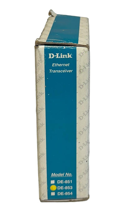D-Link DE-853 / DE853 TWISTED-PAIR EtherNet TRANSCEIVER RJ-45 CONNECTOR USNP