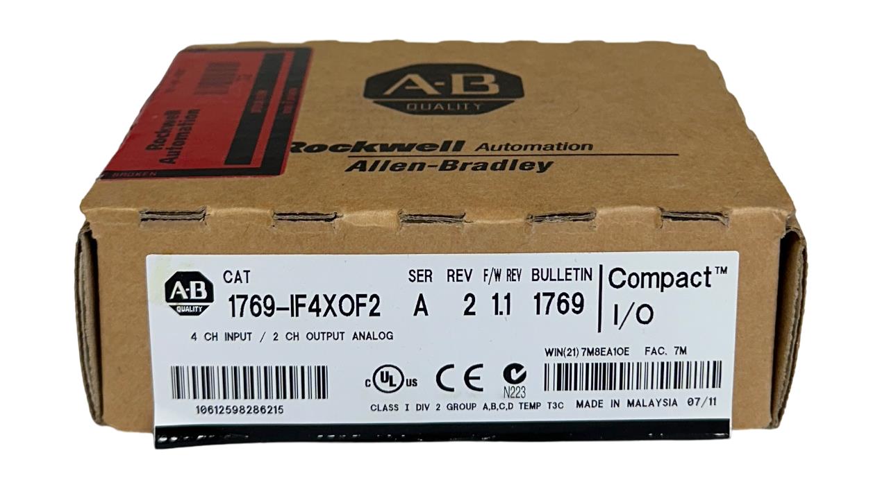 ALLEN BRADLEY 1769-IF4XOF2 /A CompactLogix 6-CH INPUT/OUTPUT ANALOG MODULE NSMP