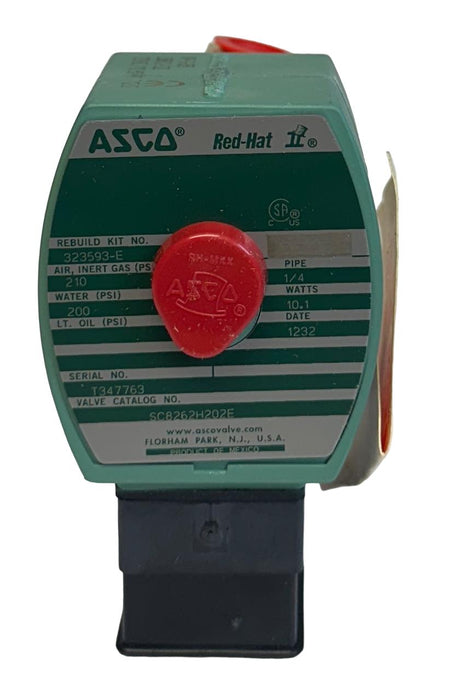 ASCO SC8262H202E RedHat SOLENOID VALVE 1/4'' 110/120V 50/60Hz NSMP