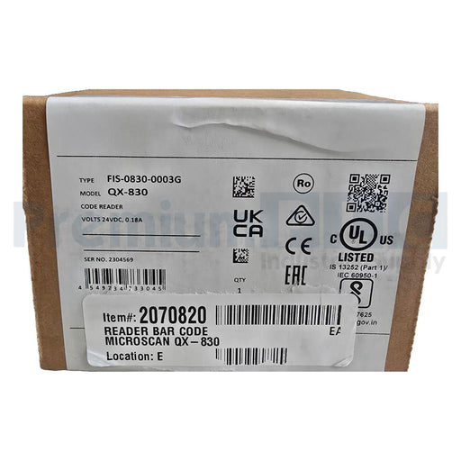 OMRON MICROSCAN FIS-0830-0003G / QX-830 FIXED BARCODE SCANNER READER 24VDC NSFS