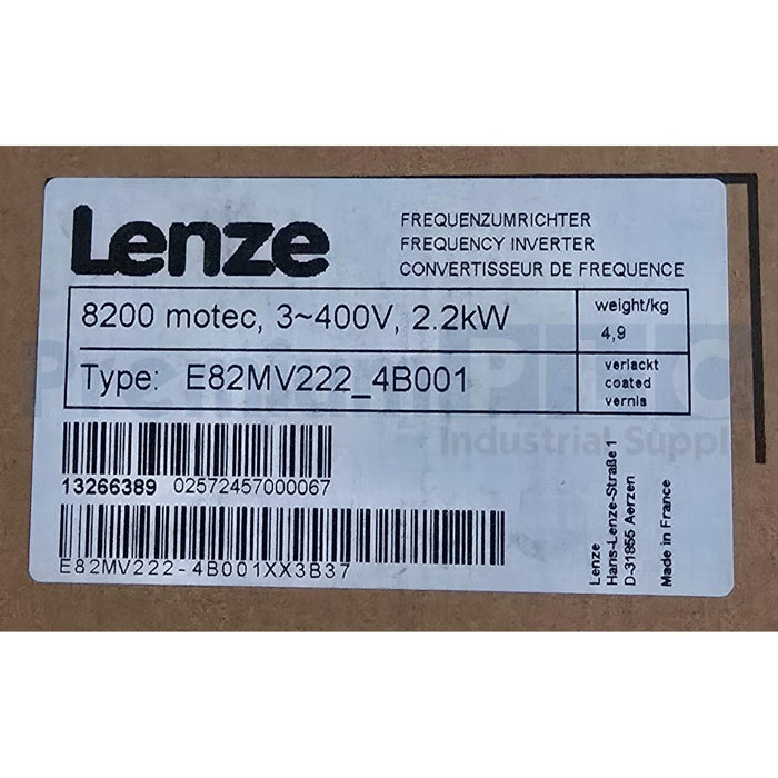NEW LENZE E82MV222_4B001 E82MV222-4B001XX3837 8200 MOTEC INVERTER 2.2kW 13266389