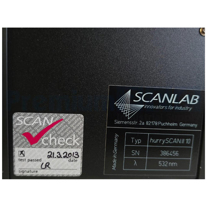 NEW SCANLABS hurrySCAN II 10 LASER GALVANOMETER SCANNER HEAD 532nm 114224 NSMP