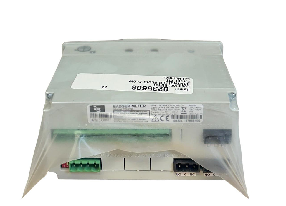 BADGER METER 67868-002 / PC-200 INDUSTRIAL PROCESS CONTROLLER 110-230V 10W NSMP