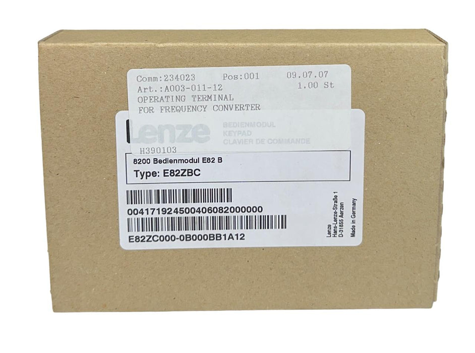 LENZE E82ZBC / 00417192 GLOBAL DRIVE KEYPAD MODULE E82ZC000-0B000BB1A12 NSMP