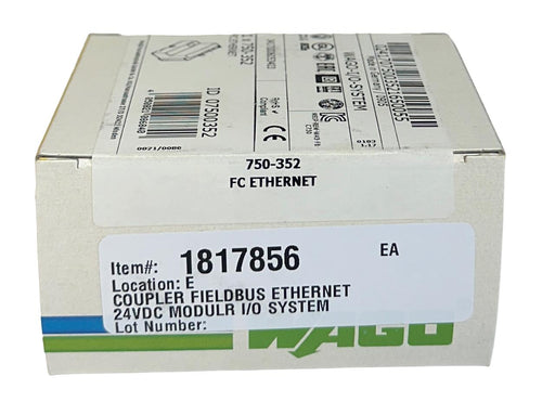 WAGO 750-352 / 07500352 FC EtherNet FIELDBUS COUPLER 2-PORT I/O SYSTEM NSFS