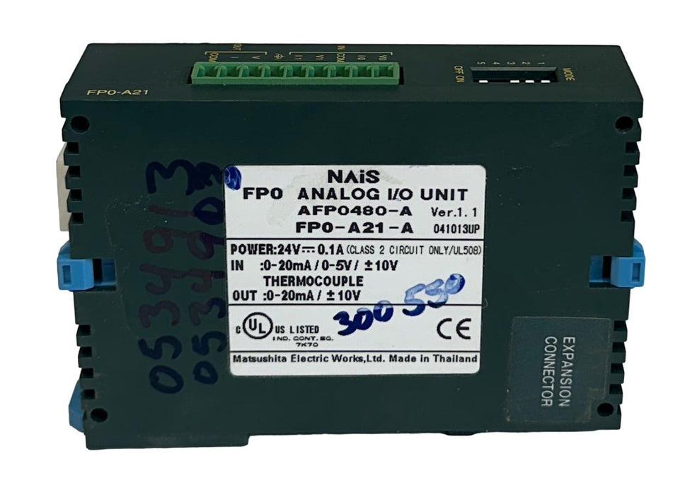MATSUSHITA ELECTRIC FP0-A21-A / AFP0480-A NAiS FP0 ANALOG I/O UNIT 24V USNP