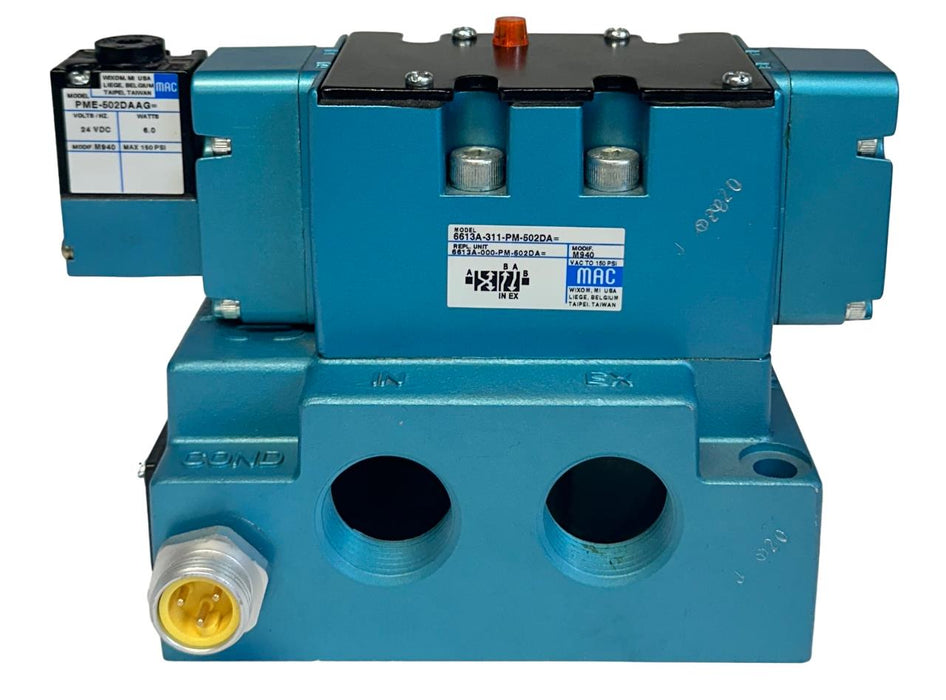 MAC 6613A-311-PM-502DA / 6613A311PM502DA SOLENOID VALVE 24VDC COIL M940 NSNP
