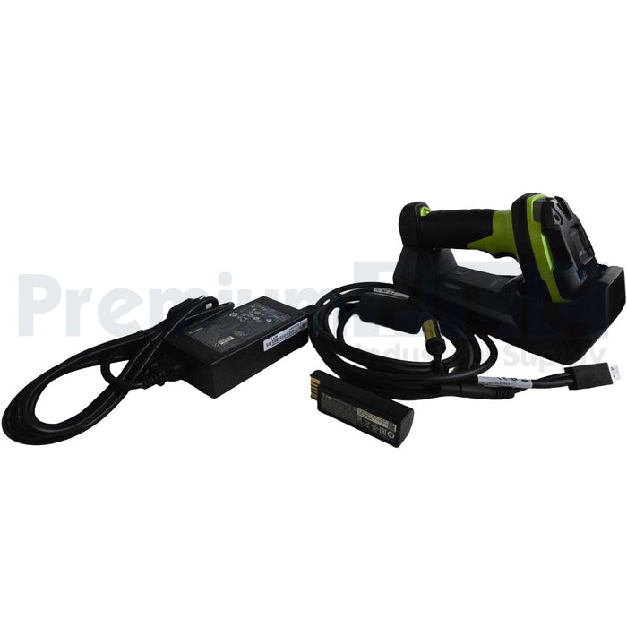 NEW ZEBRA DS3678-SR SCANNER SR/FIPS W/ CHARGING CRADLE, POWER ADAPTER, & BATT.