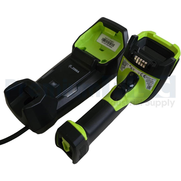 NEW ZEBRA DS3678-SR SCANNER SR/FIPS W/ CHARGING CRADLE, POWER ADAPTER, & BATT.