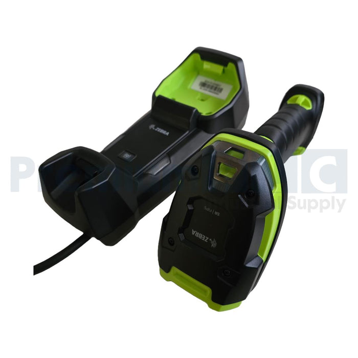 NEW ZEBRA DS3678-SR SCANNER SR/FIPS W/ CHARGING CRADLE, POWER ADAPTER, & BATT.