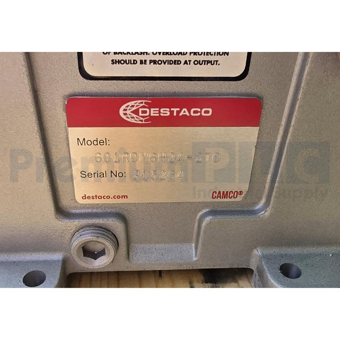 DESTACO CAMCO 601RDM6H24-270 RDM ROLLER DIAL INDEX DRIVE / ROTARY INDEXER NSMP