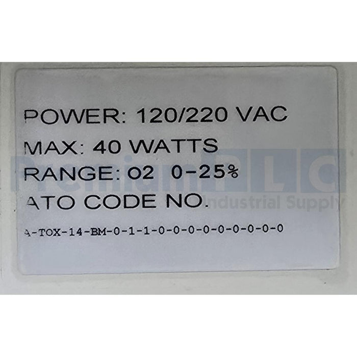 MSA TOXGARD II 0-25% O2 GAS MONITOR A-TOX-14-BM-0-1-1-0-0-0-0-0-0-0-0-0 120/220V