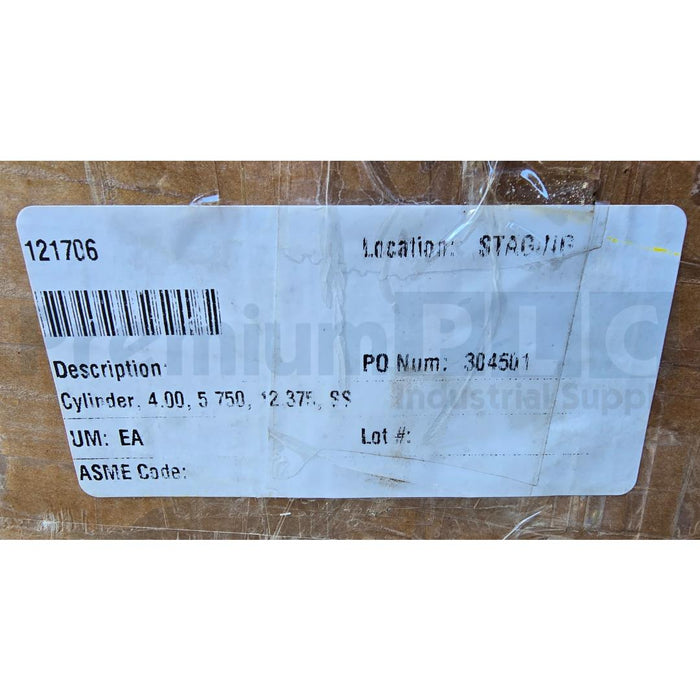 MEPACO APACHE STAINLESS EQUIPMENT 4"X5.75"X12.375" SS HYDRAULIC CYLINDER 121706
