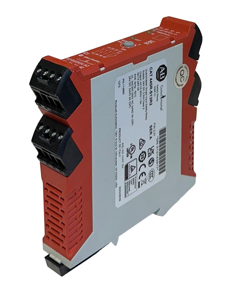 ALLEN BRADLEY 440R-S13R2 /A Guardmaster SINGLE INPUT SAFETY RELAY 24VDC USNP