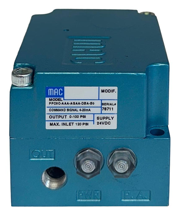 MAC PPC5C-AAA-AGAA-DBA-B0 / PPC5C-AAA-AGAA-DBA-BO ANALOG PROPORTIONAL VALVE NSNP