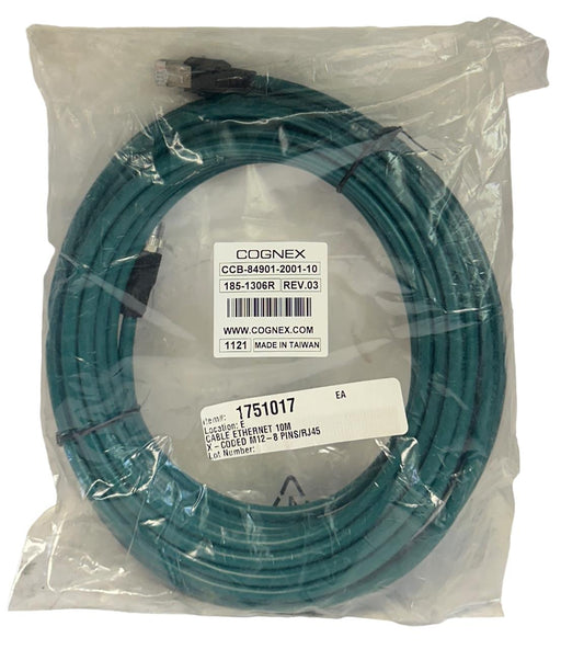 COGNEX CCB-84901-2001-10 / 185-1306R X-CODED EtherNet CABLE 10M STRAIGHT NSMP