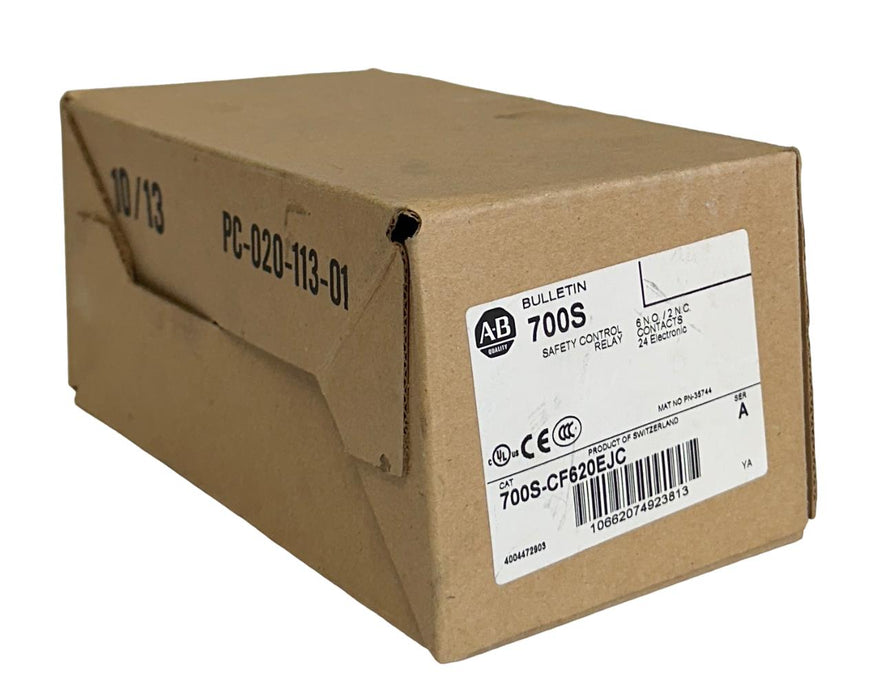 ALLEN BRADLEY 700S-CF620EJC /A BULLETIN 700S SAFETY CONTROL RELAY 6NO/2NC NSMP