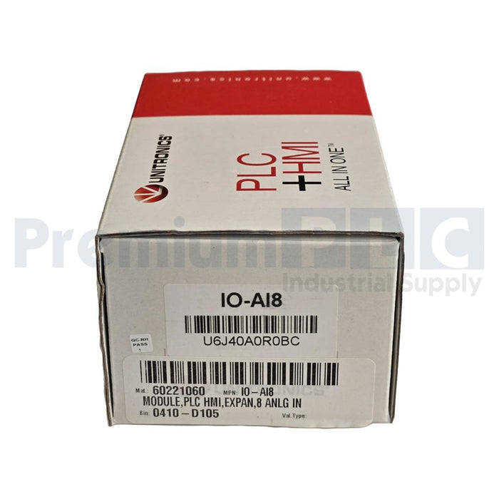 NEW UNITRONICS IO-AI8 / IOAI8 VISION I/O EXPANSION MODULE 8-ANALOG IN 24VDC NSMP