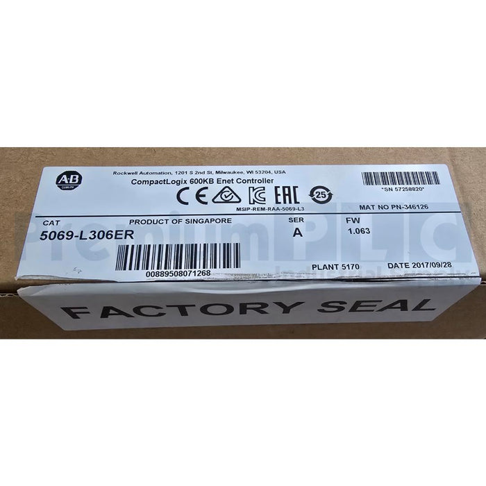 NEW ALLEN BRADLEY 5069-L306ER /A CompactLogix 5380 600KB ENET CONTROLLER NSMP