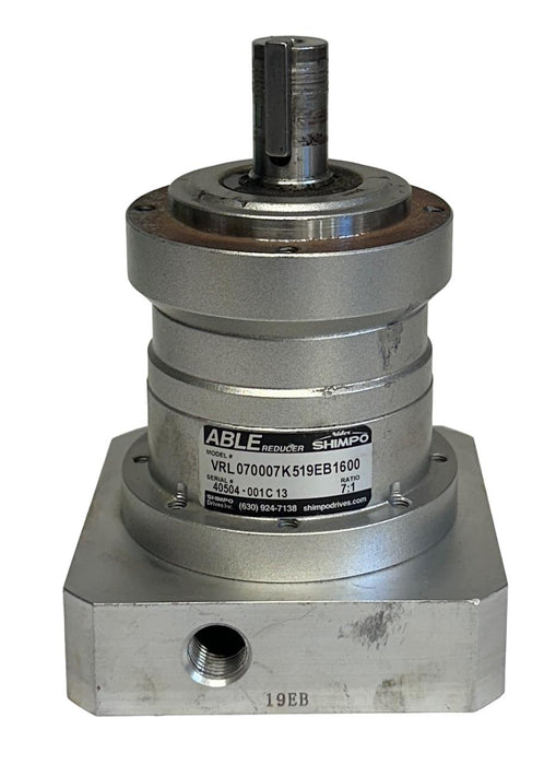NIDEC SHIMPO VRL070007K519EB1600 ABLE REDUCER 7:1 RATIO VRL SERIES COAXIAL USNP