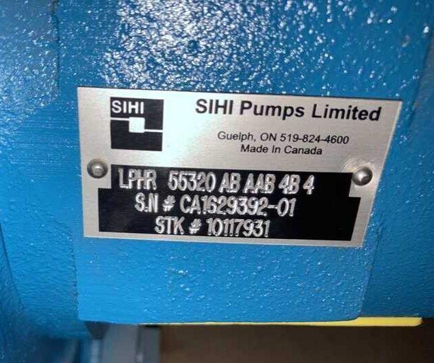 SIHI PUMPS LPHR 55320 AB AAB 4B 4 LPH 5500 STAINLESS SS VACUUM PUMP LPHR-55320