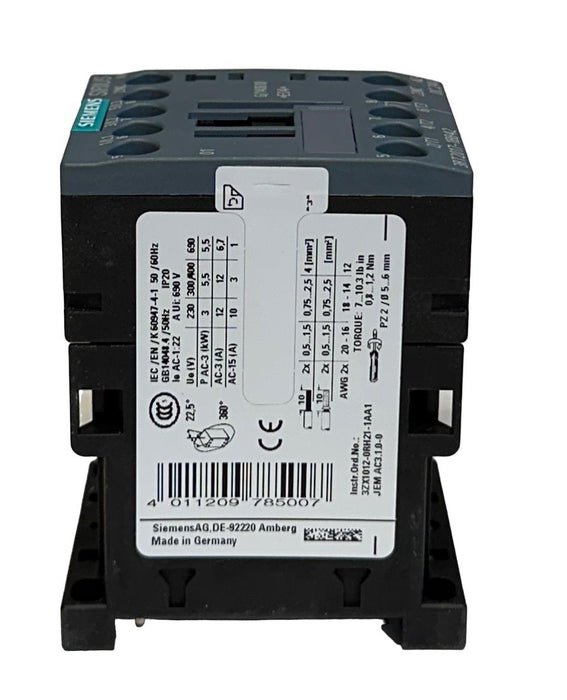 3 SIEMENS 3RT2017-1BB42 / 3RT20171BB42 SIRIUS CONTACTORS 24VDC 5.5kW/400V NSMP