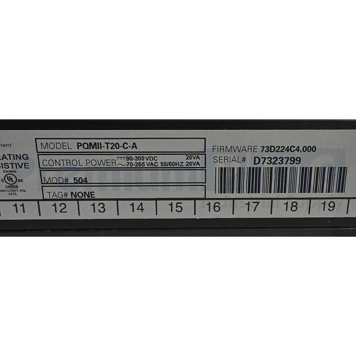 NEW GE MULTILIN PQM II POWER QUALITY METER PQMII-T20-C-A / PQMIIT20CA NSMP