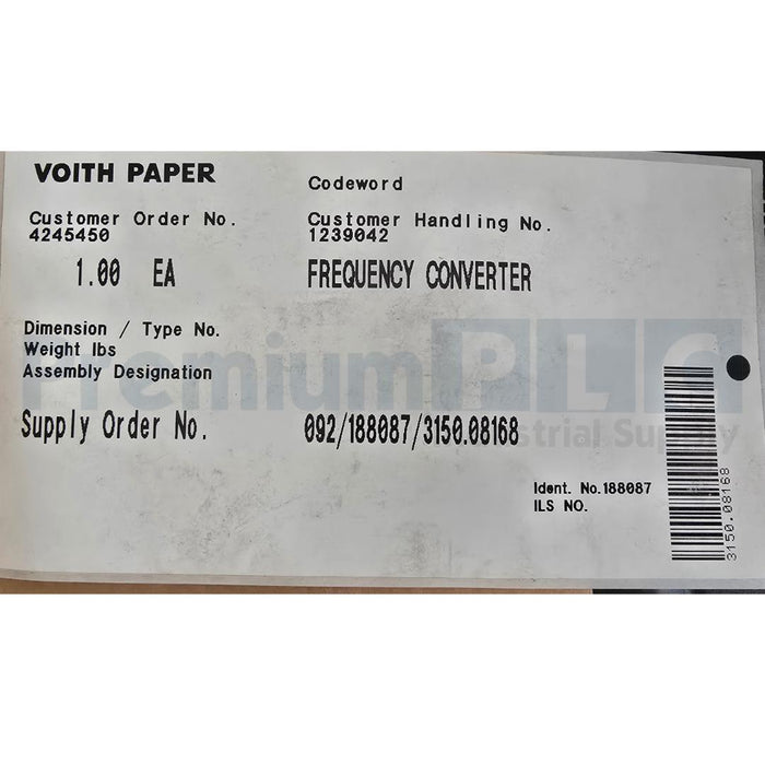 VOITH LENZE E82MV751_4B001 13348549 8200 MOTEC FREQ CONVERTER KRE.315008168 NSMP